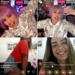 Anitta participa da live  de Mily Cyrus no Instagram (Foto: Reprodução)