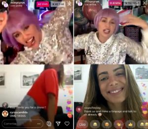 Anitta participa da live  de Mily Cyrus no Instagram (Foto: Reprodução)