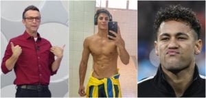 Neto postou foto ao lado do padrasto de Neymar, Tiago Ramos (Reprodução)