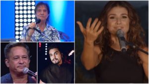 Paula Fernandes já se desentendeu com Roberto Carlos, Luan Santana e Leonardo (Foto: Reprodução/ Montagem)