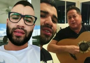 Gusttavo Lima posta foto polêmica com Leonardo (Foto: Reprodução)