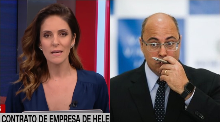 Monalisa Perrone chamou a atenção do governador Wilson Witzel ao vivo na CNN Brasil. (Foto: Montagem/Reprodução)