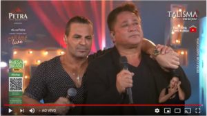 Leonardo e Eduardo Costa em live (Foto: Reprodução)