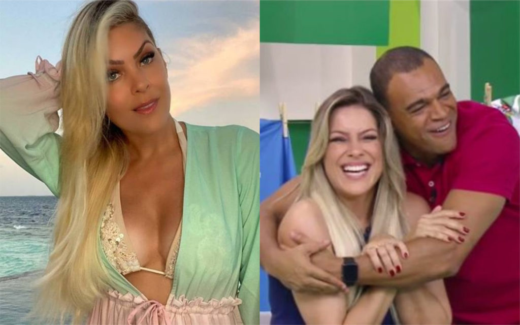 Renata Fan e Denilson no Jogo Aberto (Montagem /TV Foco)