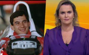 Ana Paula Campos no Globo Rural de domingo (3) e Ayrton Senna (Foto: Reprodução)