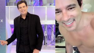 Celso Portiolli chocou com o seu corpo (Foto: Reprodução/SBT/Tik Tok)