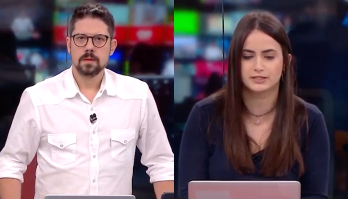  Phelipe Siani pediu aumento ao vivo na CNN Brasil e deixou Mari Palma constrangida (Foto: Reprodução/CNN Brasil)