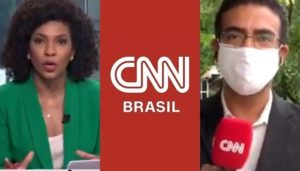 Luciana Barreto teve que intervir após repórter ser tirado do ar por causa de gafe na CNN Brasil (Foto: Reprodução)