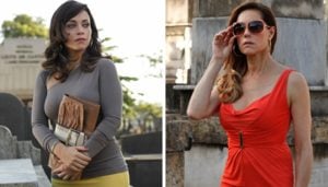 Marcela (Suzana Pires) aparece viva e assombra Tereza Cristina (Christiane Torloni) em Fina Estampa (Foto: Divulgação/Globo)