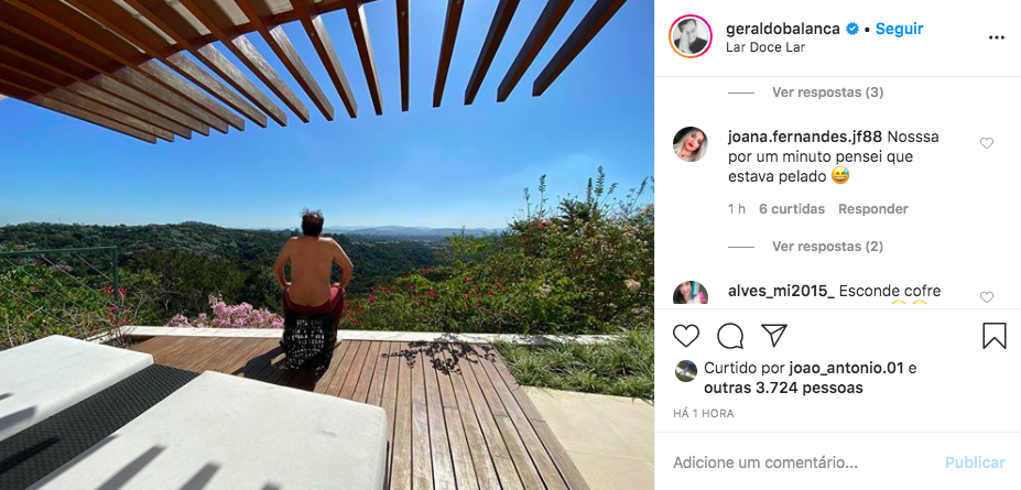 O famoso apresentador do Balanço Geral, da Record, Geraldo Luis deu susto daqueles em seus seguidores após compartilhar uma foto que deixou tudo à mostra (Foto: Reprodução/Instagram)