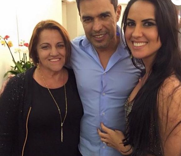 Graciele Lacerda, Maria das Graças e Zezé Di Camargo (Imagem: Redes Sociais)