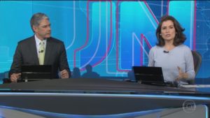 William Bonner e Renata Vasconcellos no comando do Jornal Nacional - Foto: Reprodução