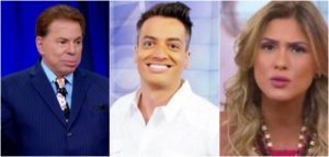 Silvio Santos, Leo Dias e Lívia Andrade (Reproduçao: SBT)