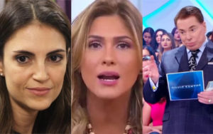 Chris Flores, Livia Andrade e Silvio Santos (Foto: Divulgação / Montagem: TV Foco)