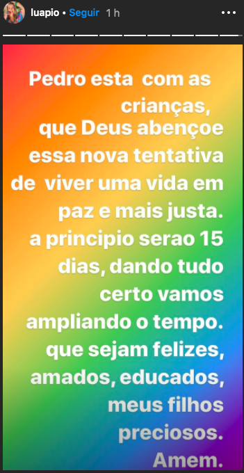 A famosa apresentadora e ex-atriz da Globo, Luana Piovani surpreendeu ao revelar que após tanta polêmicas, ela e Pedro Scooby estavam tentando novamente se reconciliar (Foto: Reprodução/Instagram)