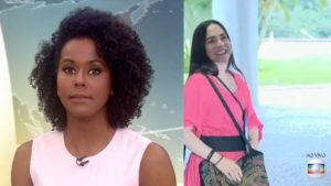 Maju Coutinho anunciou a saída de Regina Duarte da Secretaria Especial de Cultura (Foto: Reprodução/TV Globo)