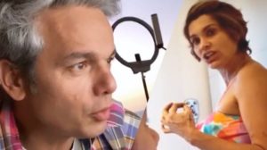 Otaviano Costa quebra ferramenta de Flávia Alessandra e atriz fica irritada em vídeo (Montagem: TV Foco)