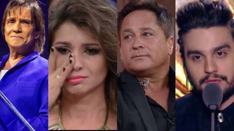 Paula Fernandes já teve o nome envolvido em polêmicas com Roberto Carlos, Leonardo e Luan Santana (Montagem: TV Foco)