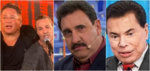 Ratinho, Silvio Santos, Leonardo e Eduardo Costa (Reprodução)