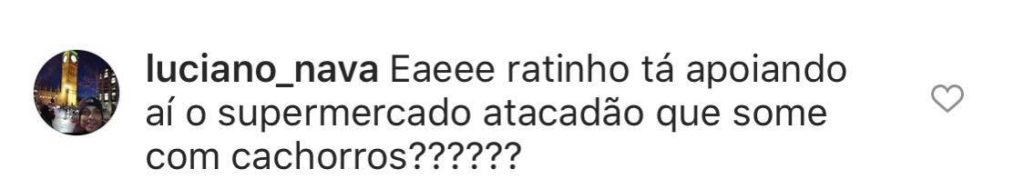 Comentário no Instagram (Foto: Reprodução)