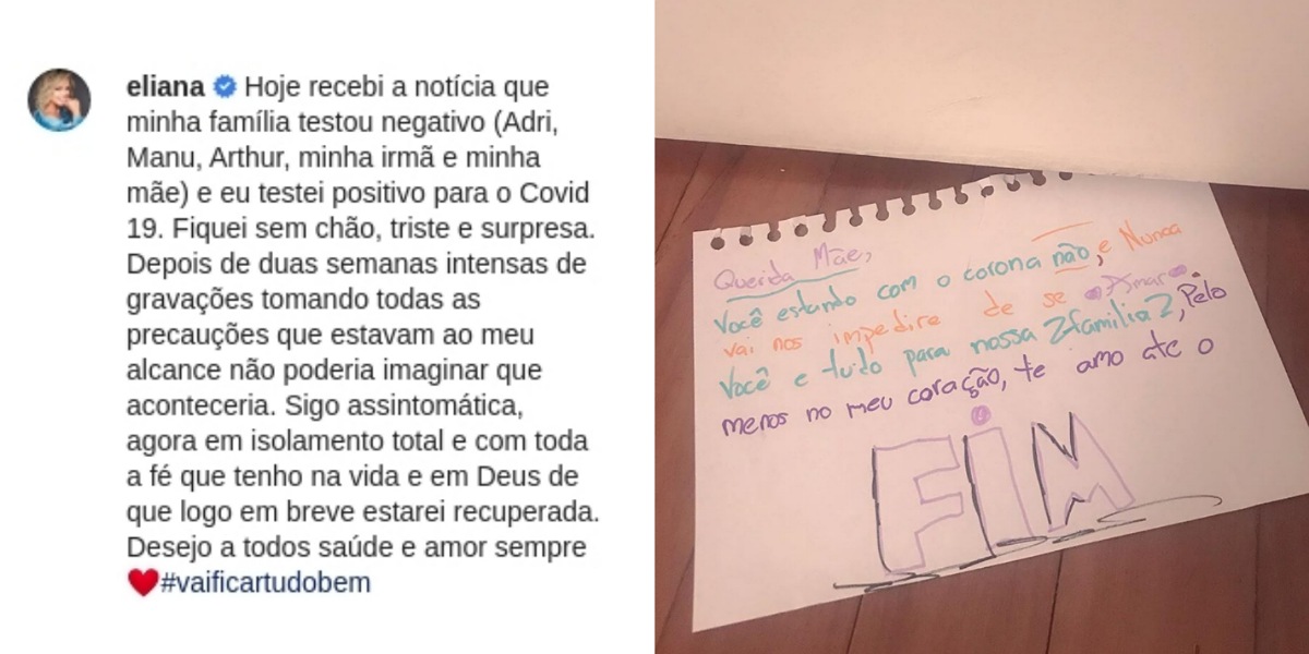 Eliana testa positivo para covid-19 e público não perdoa emissora (Foto: Reprodução/Instagram)