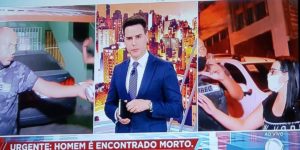 Imagem do post Escândalo! Homem parte para cima de repórter ao vivo, Luiz Bacci entra no meio e se desespera: “Cadê a polícia”