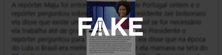 Maju foi alvo de Fake News (Foto: Reprodução G1)