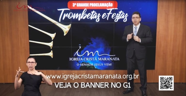 Propaganda religiosa de igreja evangélica foi exibida em intervalo da Globo (Foto: Reprodução)