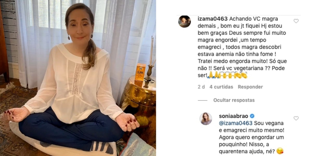 Ao ser questionada por fãs, Sonia Abrão revela motivo de magreza (Foto: Reprodução/Instagram)