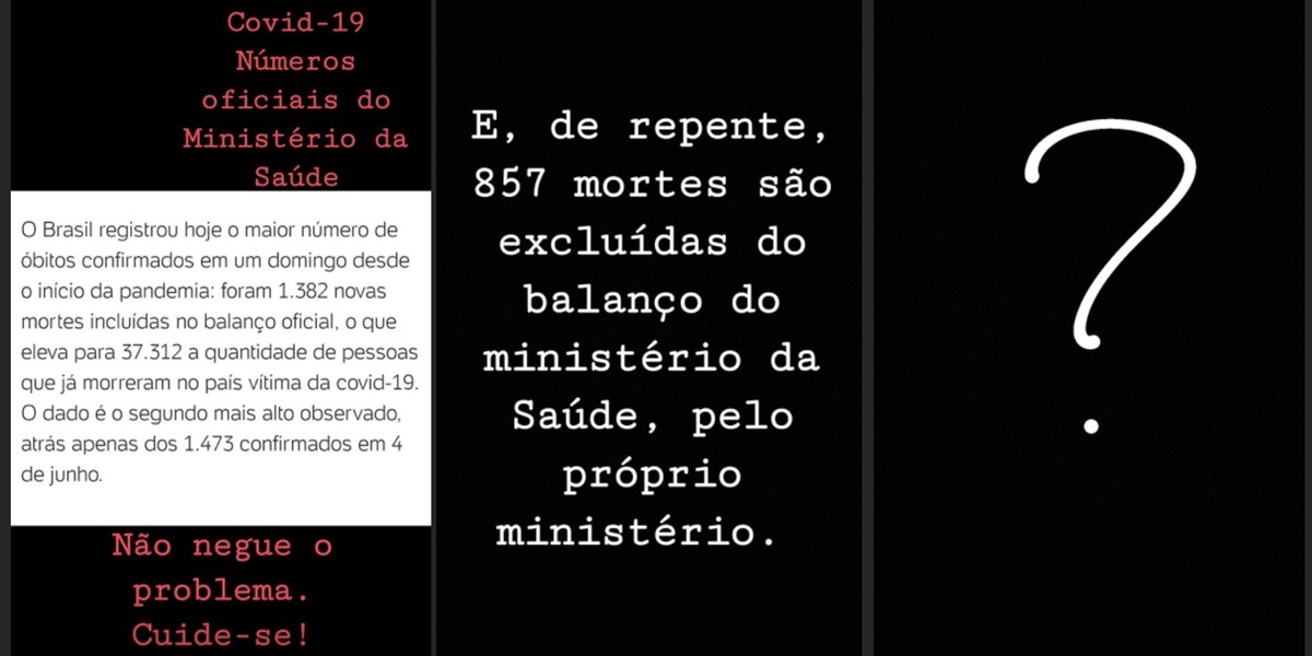 Adriana Araújo se manisfestou em seu stories (Foto: reprodução/Instagram)