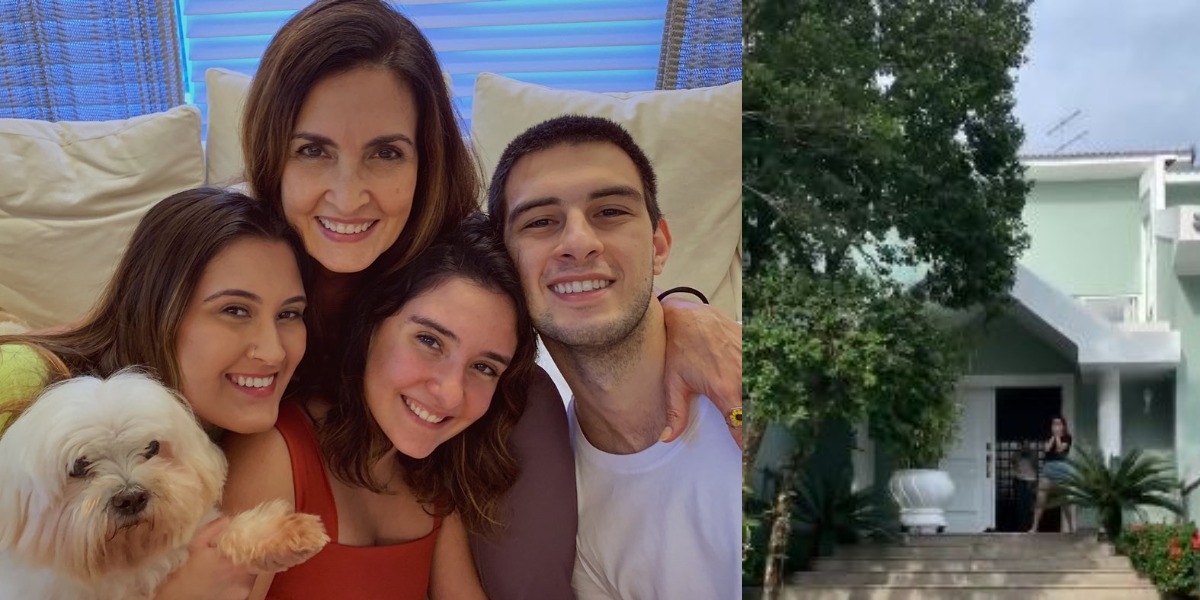 Bia Bonemer com os seus irmãos e Fátima Bernardes (Foto: Reprodução/Instagram)