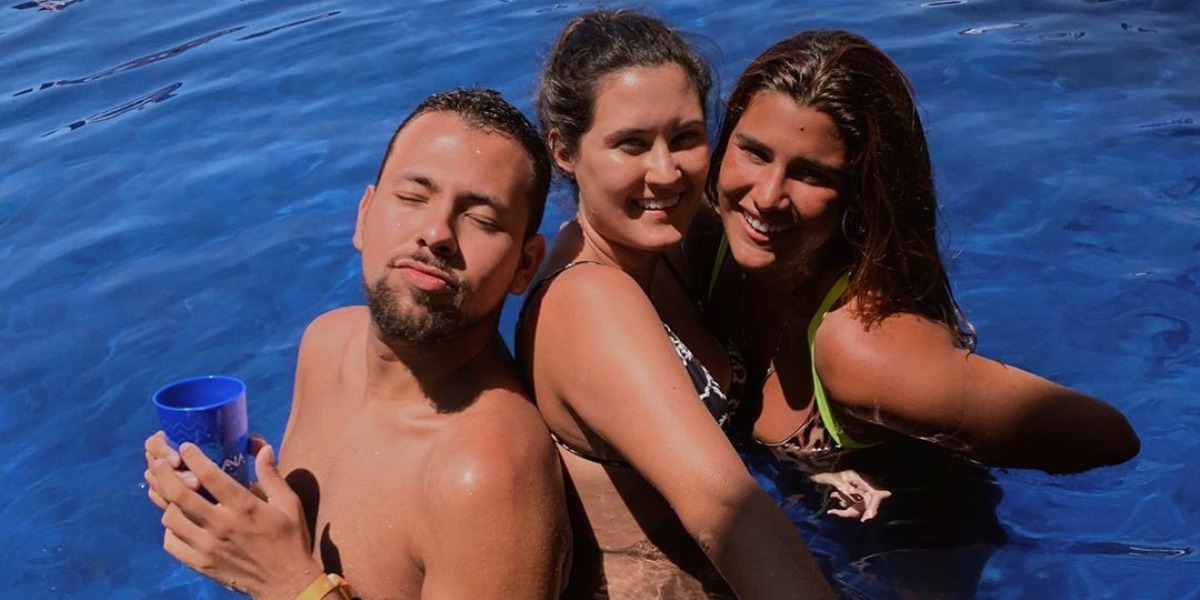 Bia Bonemer, Giulia Costa e o amigo, Lucas Grana (Foto: Reprodução/Instagram)