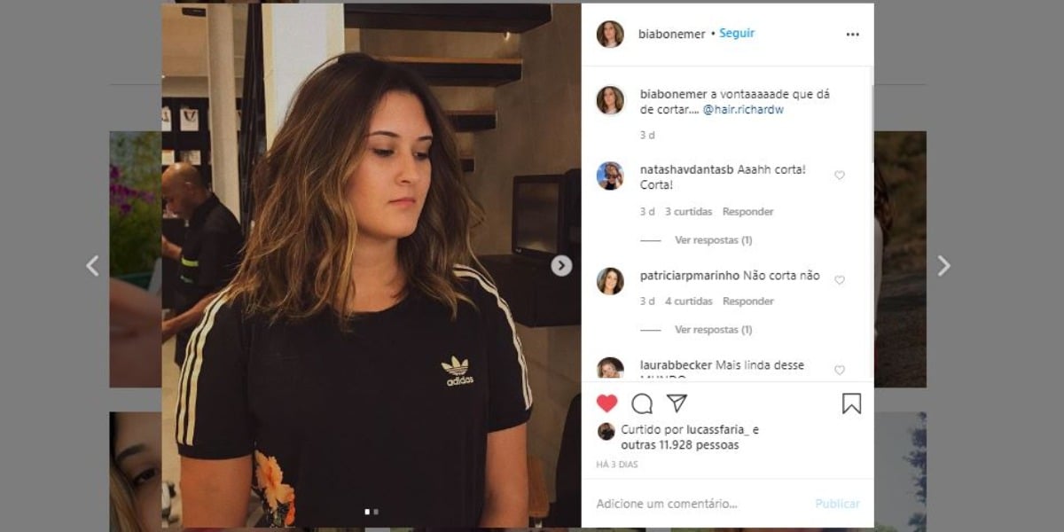 Bia Bonemer recebeu recado de Natasha Dantas (Foto: Reprodução/Instagram)