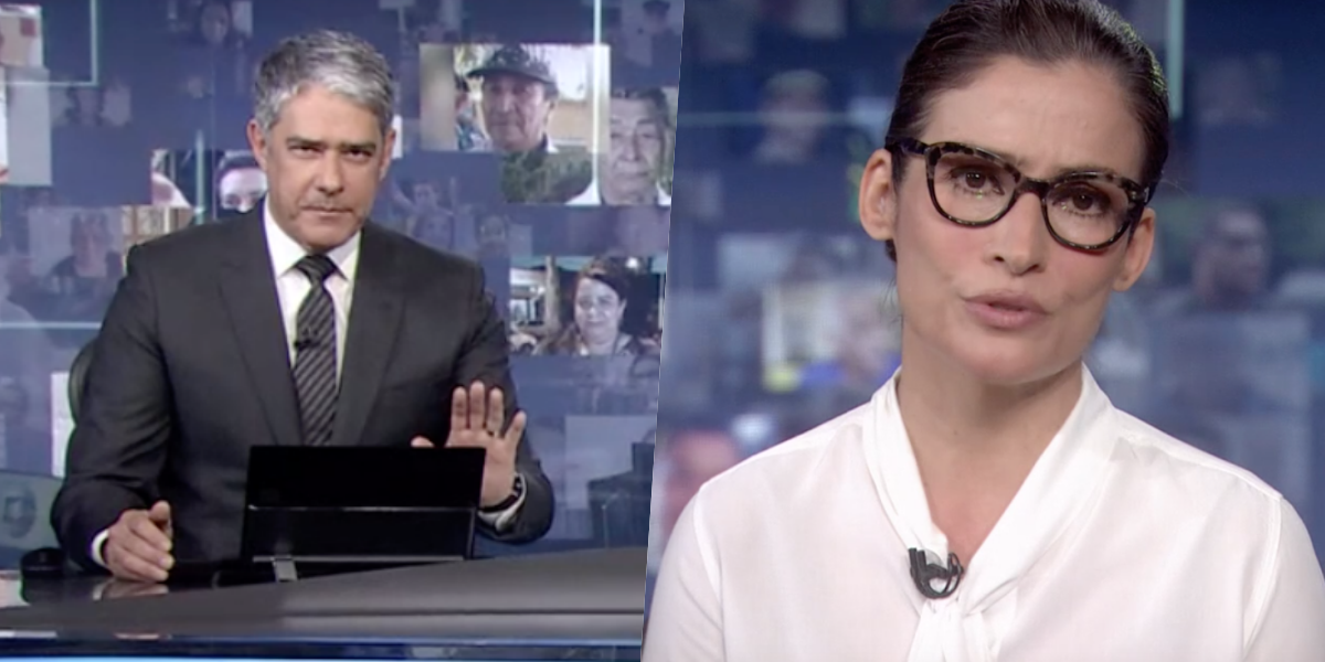 William Bonner e Renata Vasconcellos massacraram Bolsonaro no Jornal Nacional - Foto: Montagem