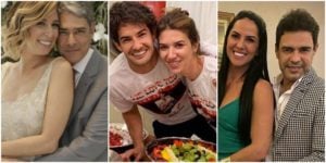 William Bonner e Natasha Dantas; Rebeca Abravanel e Alexandre Pato; Graciele Lacerda e Zezé Di Camargo (Reprodução)