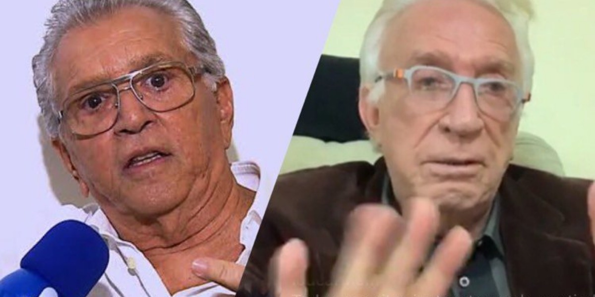 Moacyr Franco é citado por Carlos Alberto de Nóbrega em entrevista e diz que eles continuam amigo após demissão do SBT (Montagem: TV Foco)