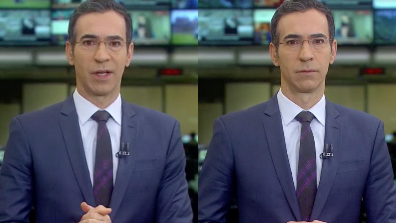 César Tralli exibiu rua após tentativa de assalto (Foto: Reprodução/TV Globo)