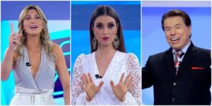 Lívia Andrade foi afastada e substituída por Chris Flores por ordem de Silvio Santos (Foto: Reprodução/SBT)