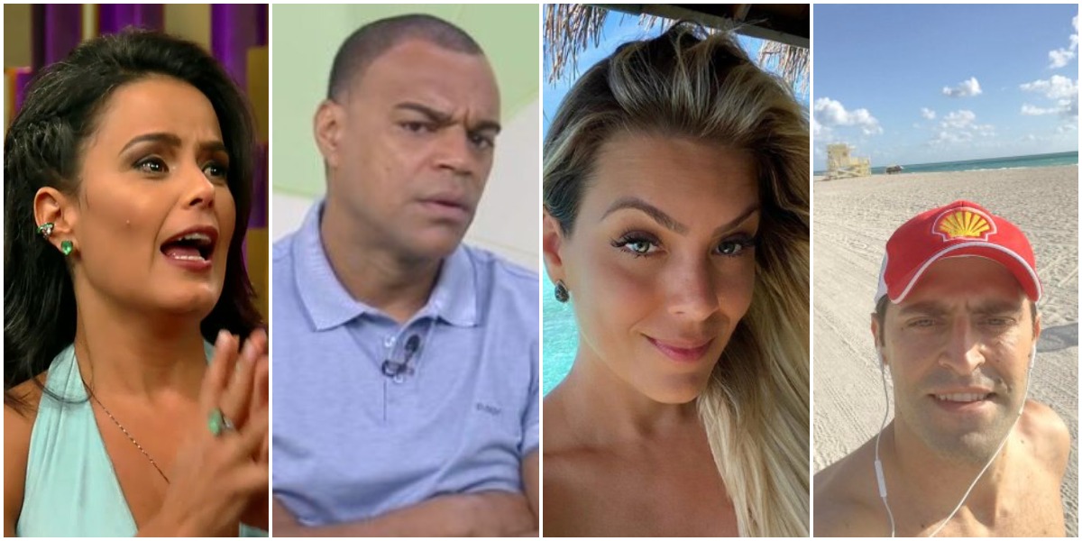 Denílson é casado com Luciele di Camargo e Renata Fan namora Átila Abreu (Reprodução)