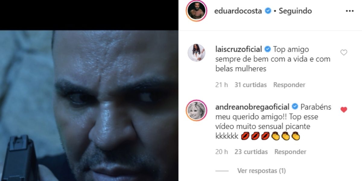 Eduardo Costa recebeu elogios de Andréa de Nóbrega (Foto: reprodução/Instagram)