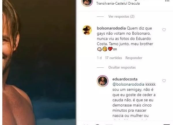 Eduardo Costa respondeu seguidores (Foto: reprodução/Instagram)