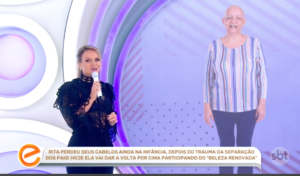 Eliana ao apresentar a participante do Beleza Renovada - Foto: Reprodução