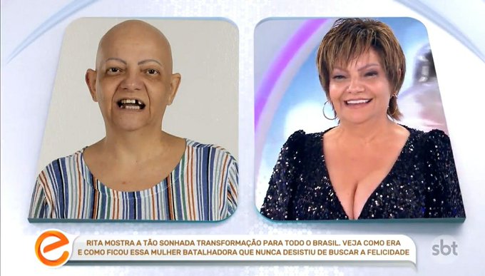 Mulher passou por transformação radical no programa Eliana - Foto: Reprodução