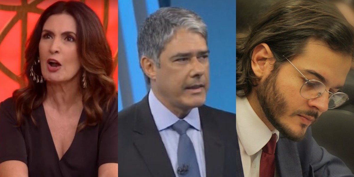 Fátima Bernardes, William Bonner e Túlio Gadêlha (Foto: Reprodução/TV Globo/Instagram)