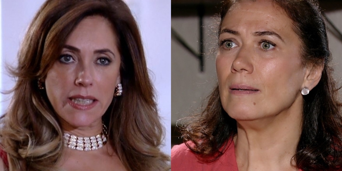 Tereza Cristina (Christiane Torloni) provocará incêndio em galpão para matar Griselda (Lilia Cabral) em Fina Estampa (Foto: Reprodução/Globo)