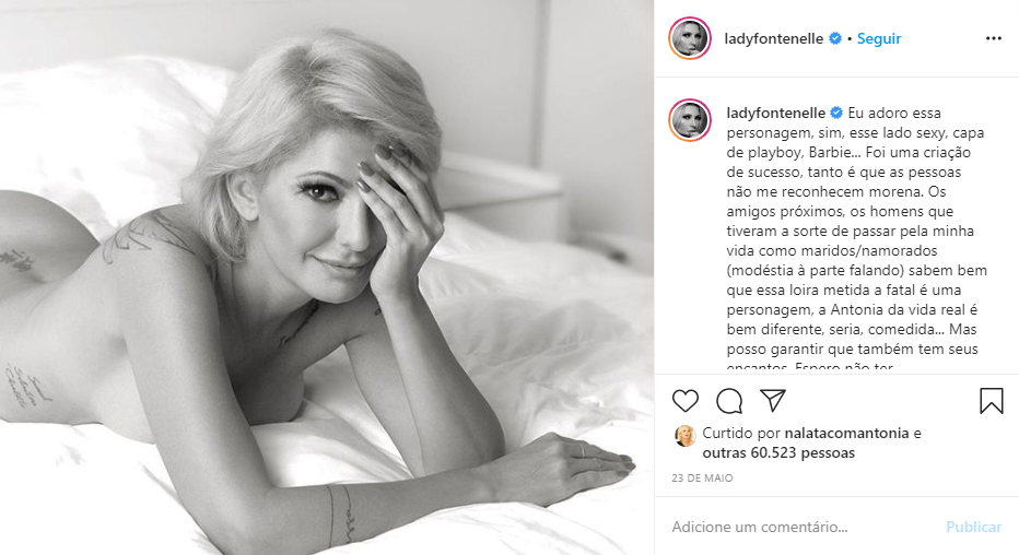 Apresentadora posou nua em cima da cama (Foto: Reprodução/ Instagram)