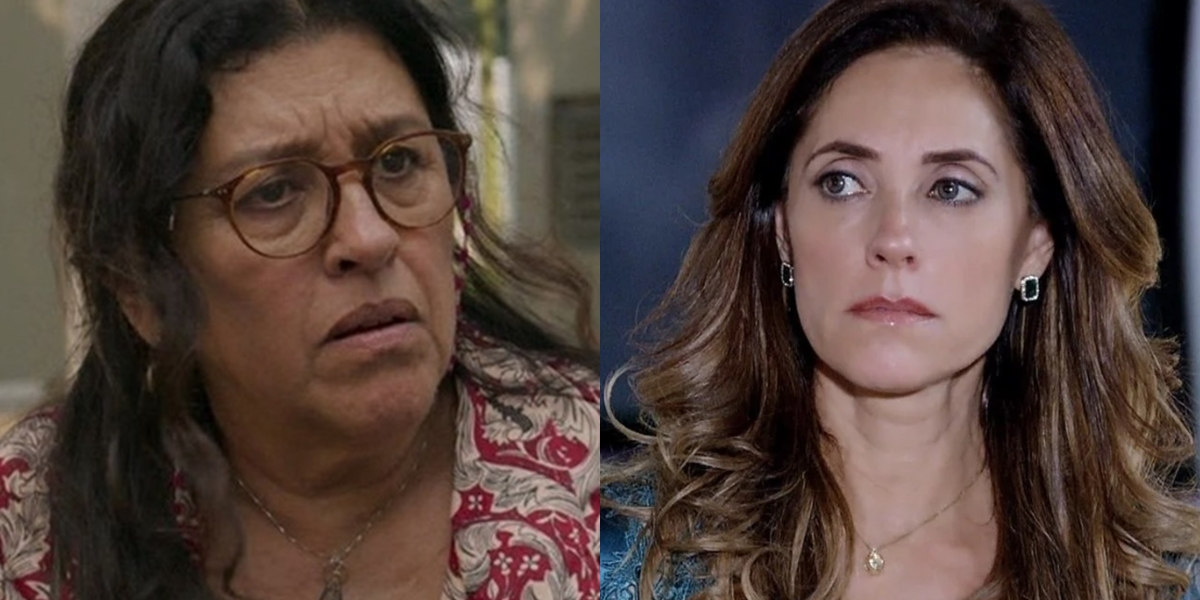 Regina Casé (Lurdes) em Amor de Mãe e Christiane Torloni (Tereza Cristina) em Fina Estampa; novelas serão exibidas em sequência na faixa das nove (Foto: Reprodução/Globo/Montagem)