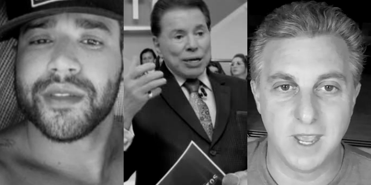 Gusttavo Lima, Silvio Santos e Luciano Huck (Foto: Reprodução/Montagem TV Foco)