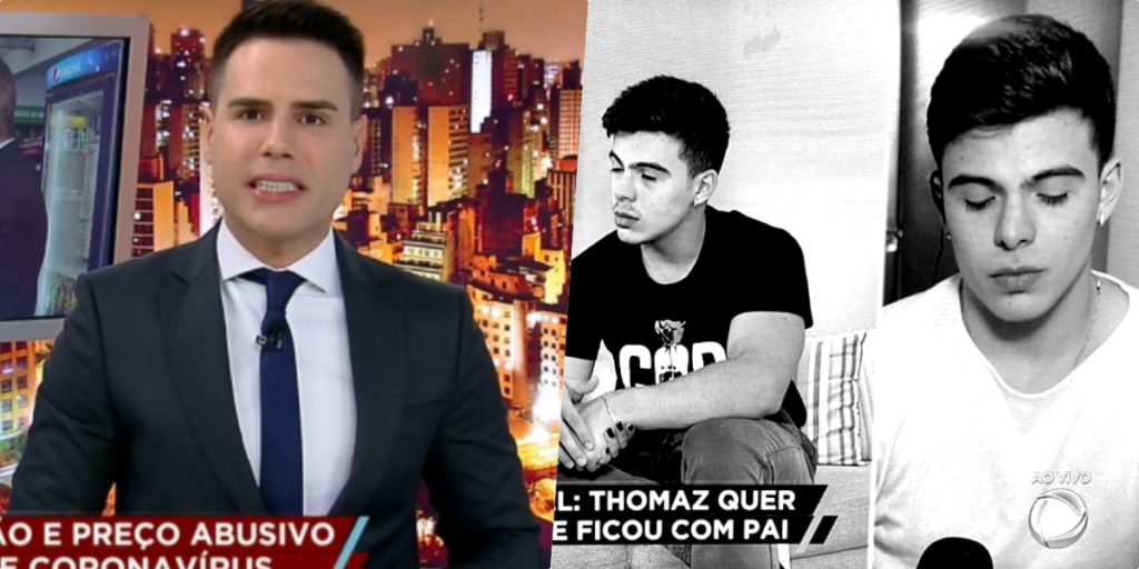 Luiz Bacci mostrou Thomaz Costa e escândalo envolvendo o pai do ator (Foto montagem) 