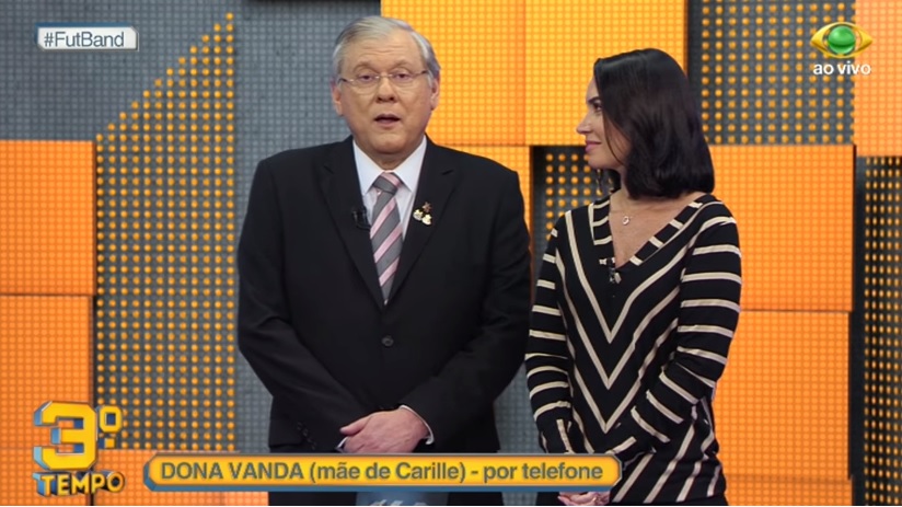 O apresentador comanda o Terceiro Tempo com Larissa Erthal (Foto: Reprodução)